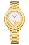 Fendi Run Away Bracelet Watch, 36mm In Gold/ Silver/ Gold