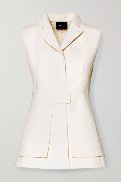 Akris Layered Cotton-blend Vest In Ivory