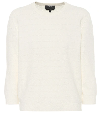 A.p.c. Zoe Cotton-blend Sweater In Lzz Noir