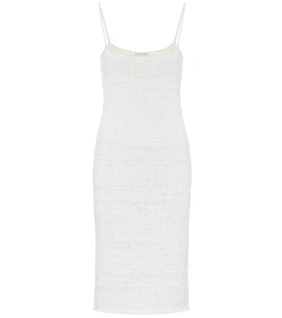 Bottega Veneta Cotton-blend Knit Slip Dress In White
