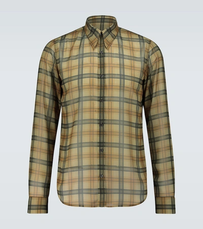 Dries Van Noten Long-sleeved Checked Shirt In Multicoloured