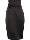 Alexandre Vauthier High-rise Wool-crepe Pencil Skirt In Black