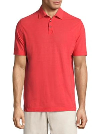 Vilebrequin Swiss Jersey Chrysanthe Polo In Red