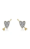 Sorellina Women's 18k Yellow Gold & Diamond Heart & Arrow Stud Earrings