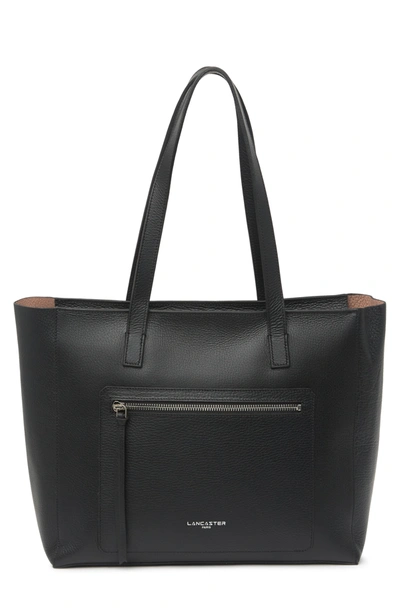 Lancaster Handbags Foulonne Double Leather Tote Bag In Black