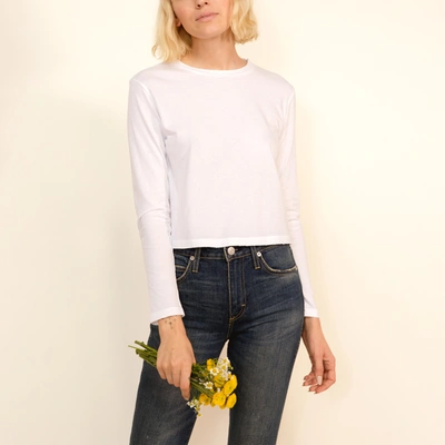 Amo Long-sleeve Babe Tee In Vintage White