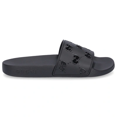 Gucci Beach Sandals Jdr00 Gum Black