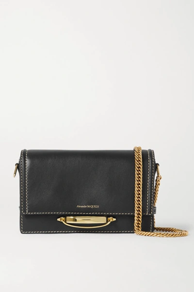 Alexander Mcqueen The Story Leather Shoulder Bag In Black