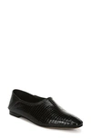 Vince Branine Croc-embossed Leather Loafers In Black Croc Print