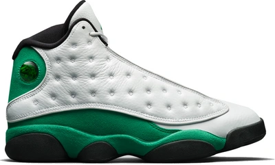 Pre-owned Jordan  13 Retro White Lucky Green In White/white-lucky Green-black