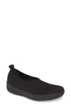 Fitflop Uberknit Ballerina Flat In All Black