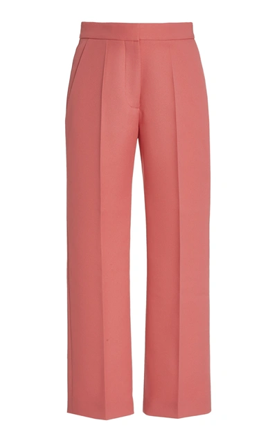 Stella Mccartney Carlie Woven Flared Trousers In Pink