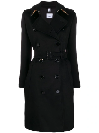 Burberry Kensington Trench In Black