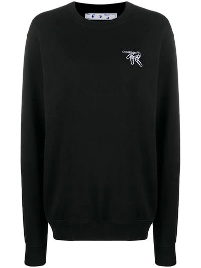 Off-white Off White Paper Clip Arrows Sweatshirt In Black