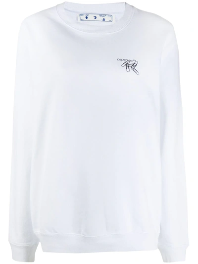 Off-white Paper Clip Arrows Sweatshirt In White