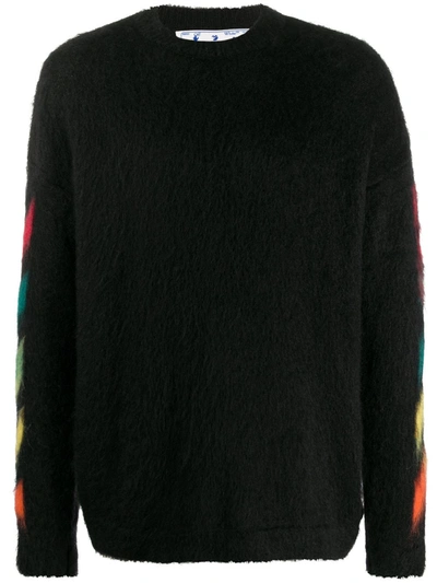 Off-white Diagonal Arrows Knitted Jumper In Black