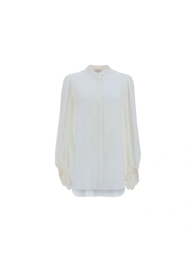 Alexander Mcqueen Women's White Other Materials Shirt