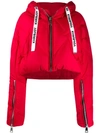 Khrisjoy Shorty Cropped Down Jacket In Red