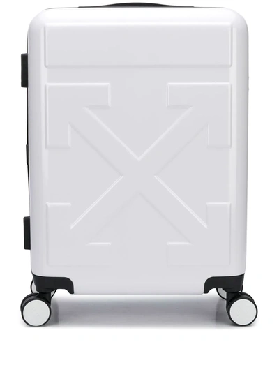 Off-white Small Tech "for Travel" Arrow Trolley In Bianco