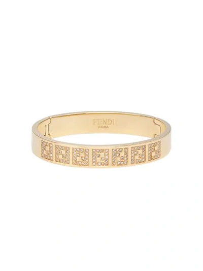 Fendi Gold-tone Ff Monogram Bracelet