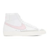 Nike White & Pink Blazer Mid '77 Vintage Sneakers