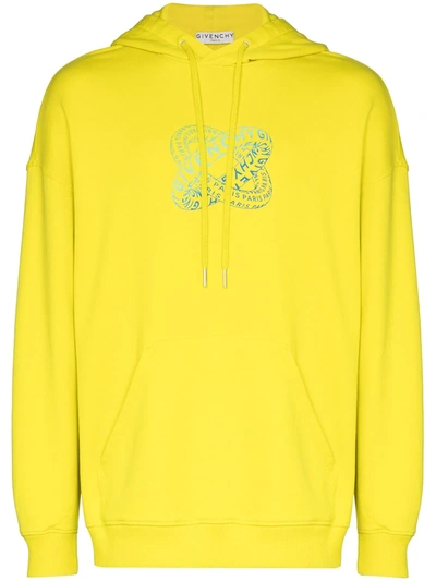 Givenchy Yellow Infinity Logo Cotton Hoodie