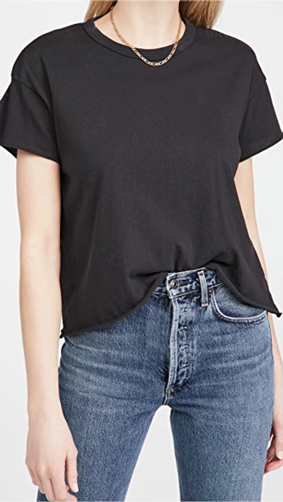 The Great The Crop Tee In Almost Black