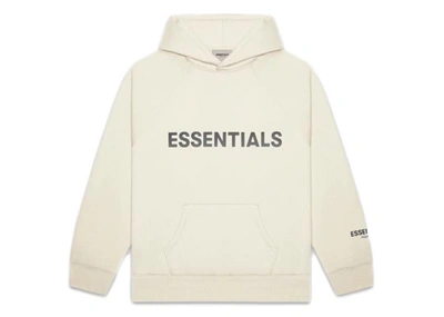 Pre-owned Fear Of God  Essentials Pullover Hoodie Applique Logo Buttercream