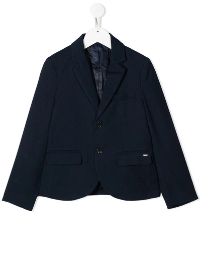 Tommy Hilfiger Junior Kids' Tailored Single-breasted Blazer In Blue