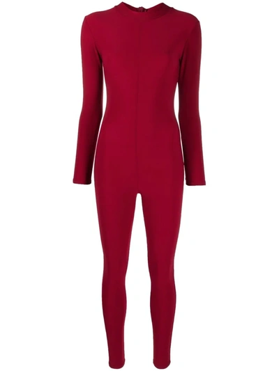 Alchemy Long-sleeved Fitted Jumpsuit In Rot