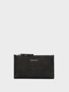Dkny Women's Small Textured Bifold Wallet - In Black/silver