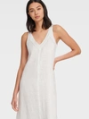 Dkny Linen V-neck Maxi Dress In Ivory