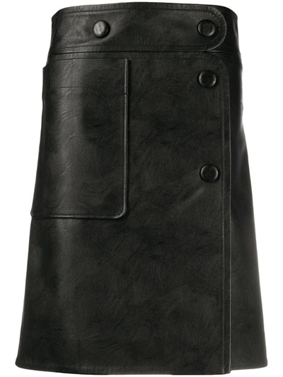 Stella Mccartney Carly Faux-leather Skirt In Black