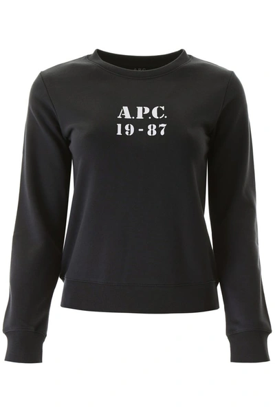 Apc P.c.a.c. 19-87 Sweatshirt In Black/white