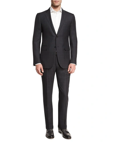 Ermenegildo Zegna Check Two-piece Suit, Dark Gray