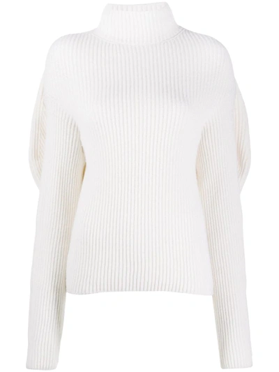 Nina Ricci Ribbed Knit Jumper In White