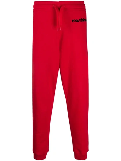 Moschino Broken Logo Track Trousers In Red
