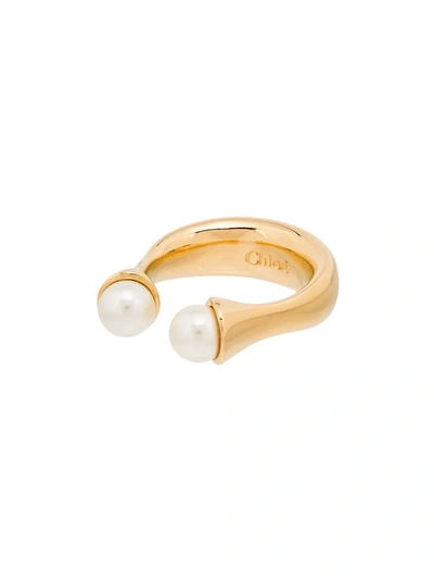 Chloé Gold-plated Darcey Twin Pearl Ring