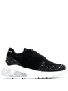 Philipp Plein Studs Velvet Chunky-sole Sneakers In Black