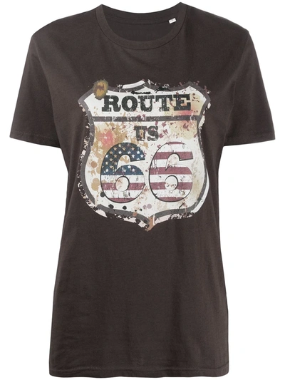 Manokhi Route 66 T-shirt In Brown