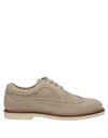 Hogan Lace-up Shoes In Beige