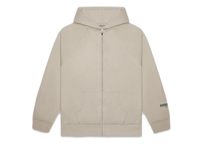 Pre-owned Fear Of God  Essentials Full Zip Up Hoodie Applique Logo String