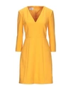 Dondup Short Dresses In Yellow
