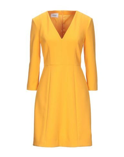 Dondup Short Dresses In Yellow