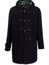 Gloverall Hooded Duffle Coat In Blau