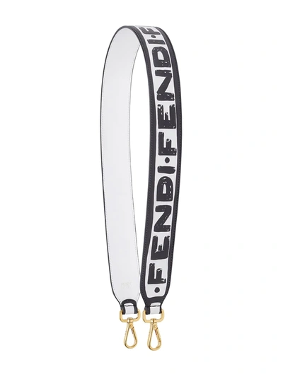 Fendi X Joshua Vides Strap You Logo Leather Strap In White