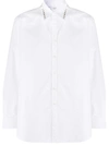 Valentino Rockstud Collar Oversized Shirt In Optic White