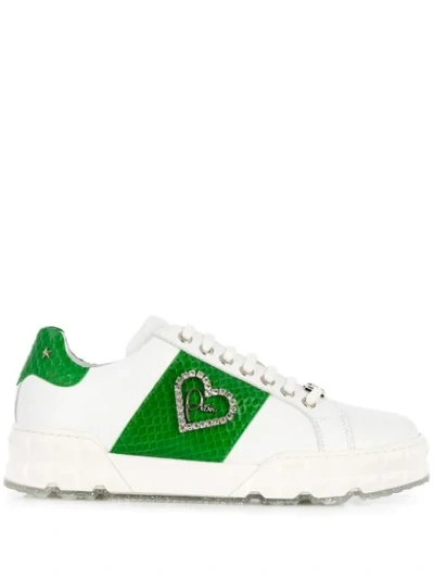 Philipp Plein Love Plein Trainers In White
