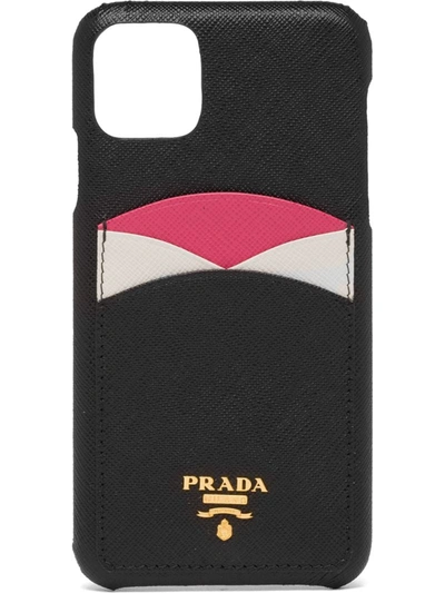 Prada Colour-block Iphone 11 Pro Max Case In Black