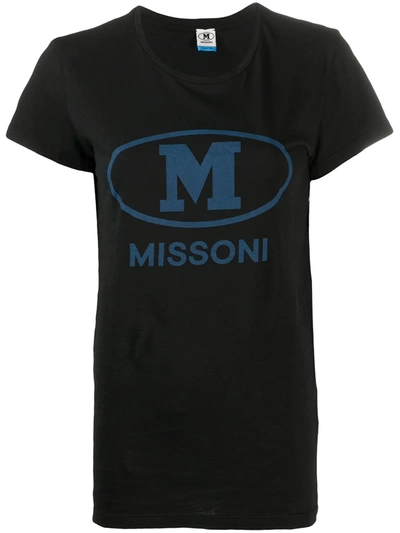 M Missoni Printed Cotton-jersey T-shirt In Black